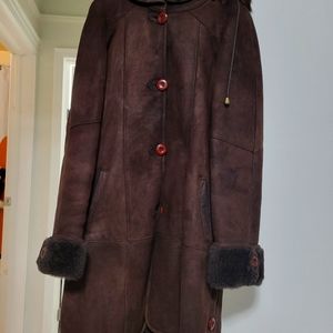 Genuine Suede and Fur Winter Coat